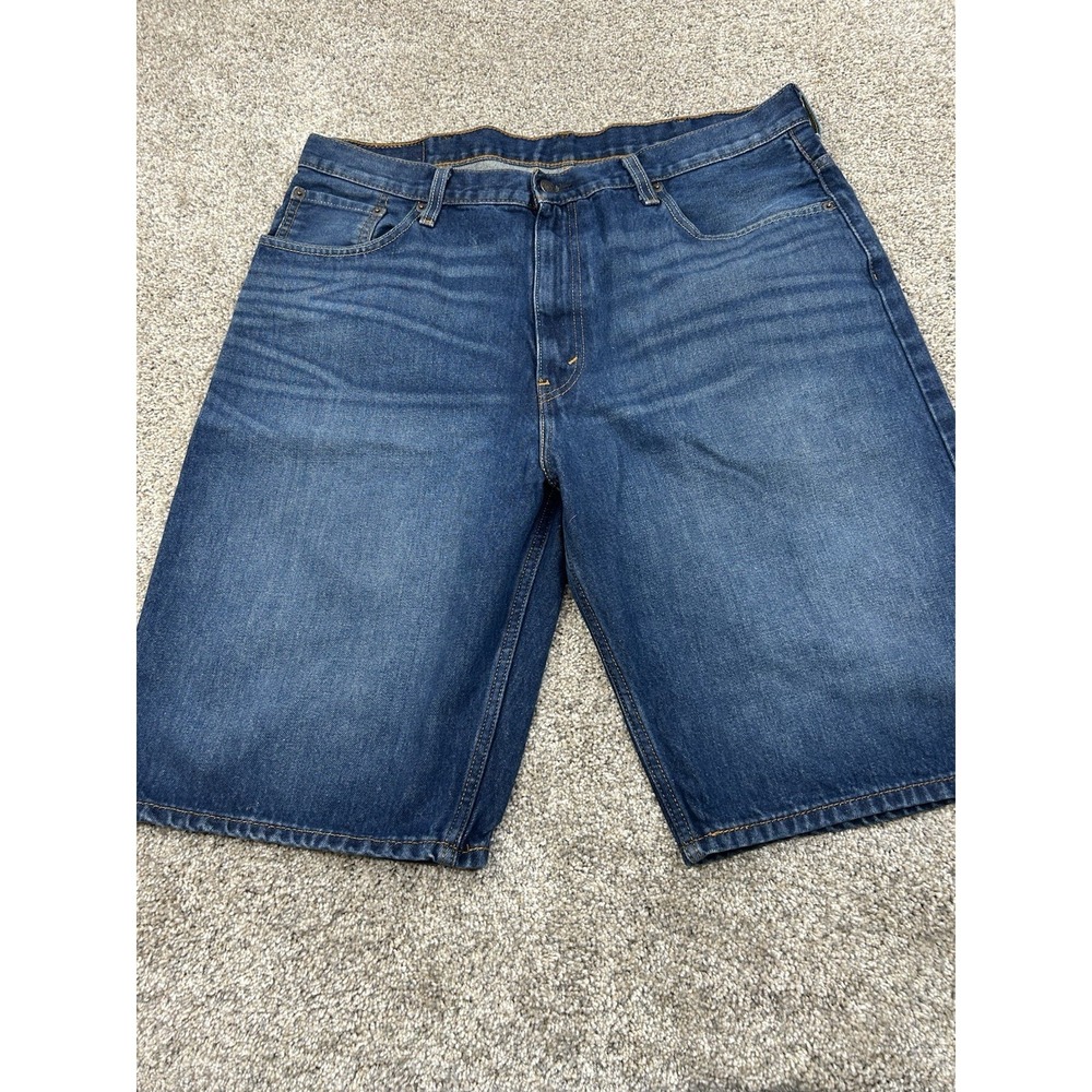 Men's 569 Levi's Dark Wash Loose Straight Denim‎ Jean Shorts Size 38 #0423